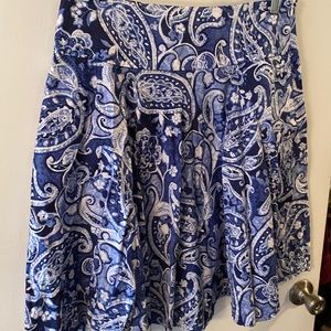 Lauren Ralph Lauren blue floral skirt size 12